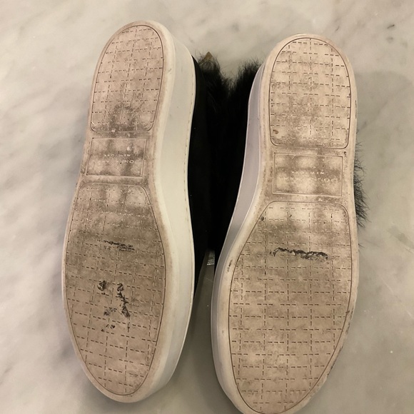 Donna Karan Tianna suede and genuine fur sneakers size 9 - Picture 6 of 6
